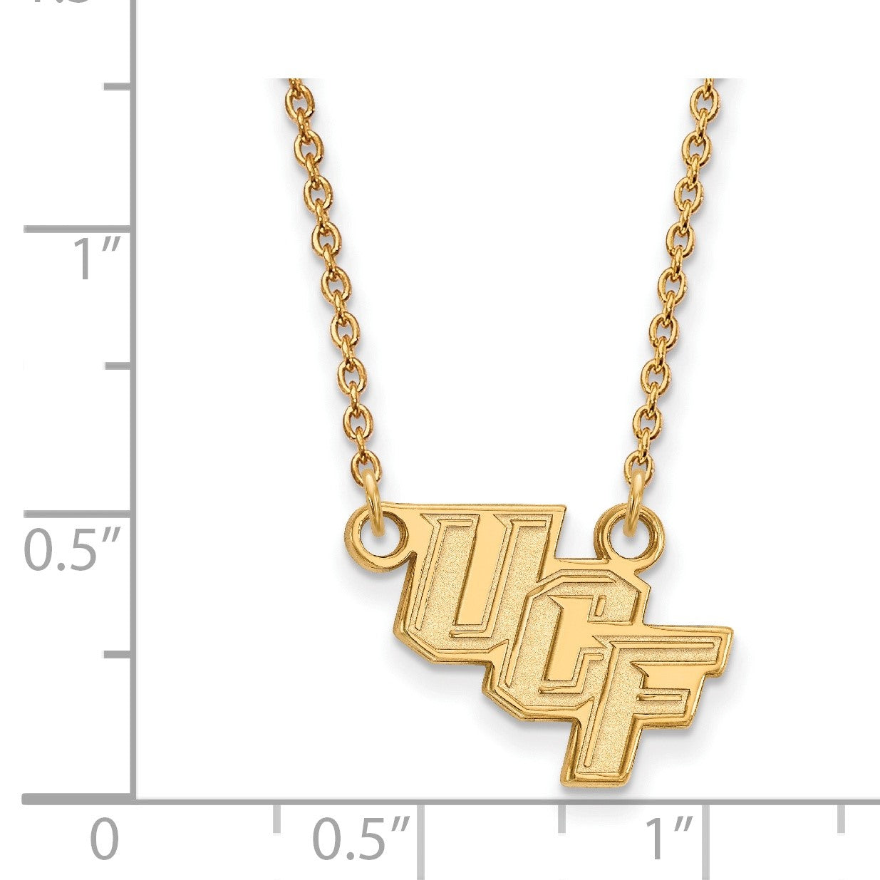 Vergoldet Sterlingsilber Logoart University Of Central Florida U C F Klein Anhänger 18 Zoll Halskette