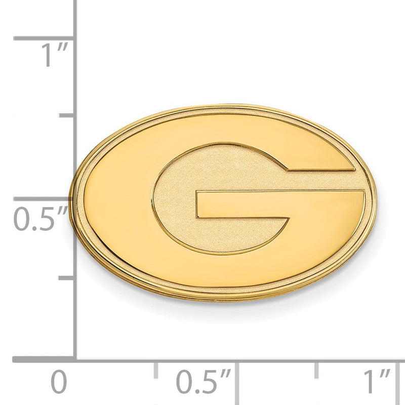 14K Gelbgold Gold Logoart University Of Georgia Buchstabe G Anstecknadel