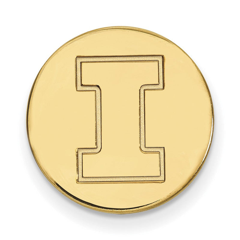 14K Gelbgold Gold Logoart University Of Illinois Buchstabe I Anstecknadel