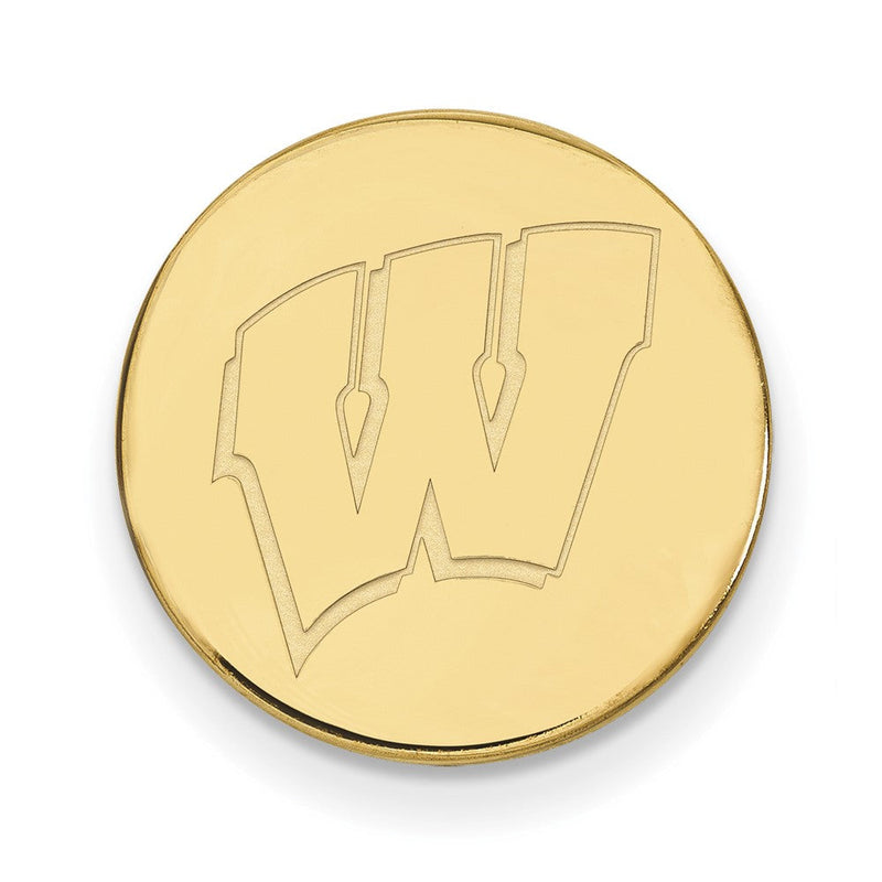 14K Gelbgold Gold Logoart University Of Wisconsin Buchstabe W Anstecknadel
