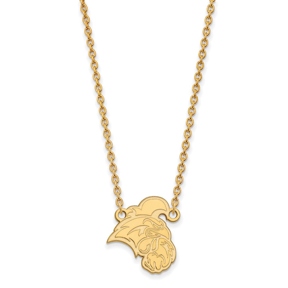 10K Gelbgold Logoart Coastal Carolina University Chanticleer Groß Anhänger 18 Zoll Halskette