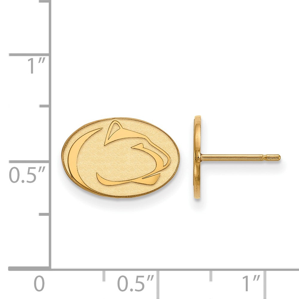 Vergoldet Sterlingsilber Logoart Penn State University Löwe Extra Klein Ohrstecker