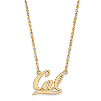 Vergoldet Sterlingsilber Logoart University Of California Berkeley Groß Anhänger 18 Zoll Halskette