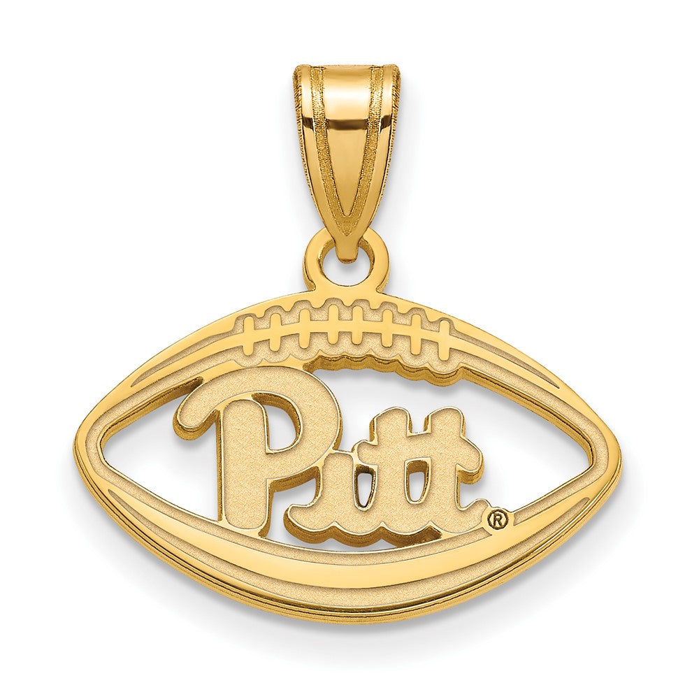 Vergoldet Sterlingsilber Logoart University Of Pittsburgh Football Anhänger