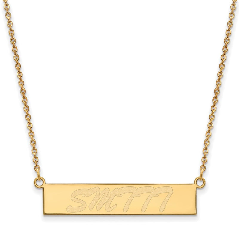Vergoldet Sterlingsilber Logoart University Of Southern Mississippi Klein Stab 18 Zoll Halskette