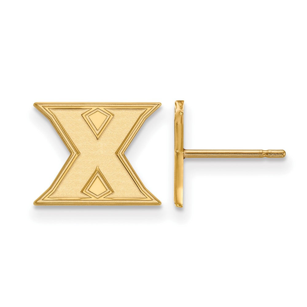 Vergoldet Sterlingsilber Logoart Xavier University Buchstabe X Extra Klein Ohrstecker