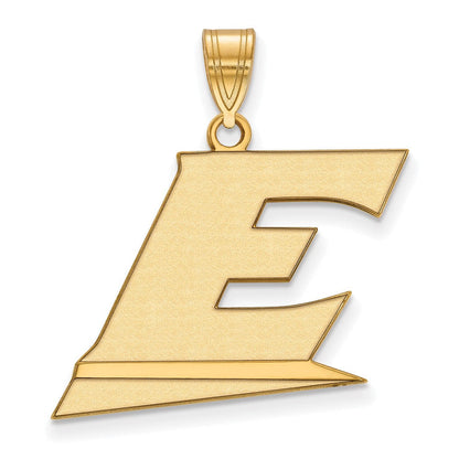 Vergoldet Sterlingsilber Logoart Eastern Kentucky University Buchstabe E Groß Anhänger