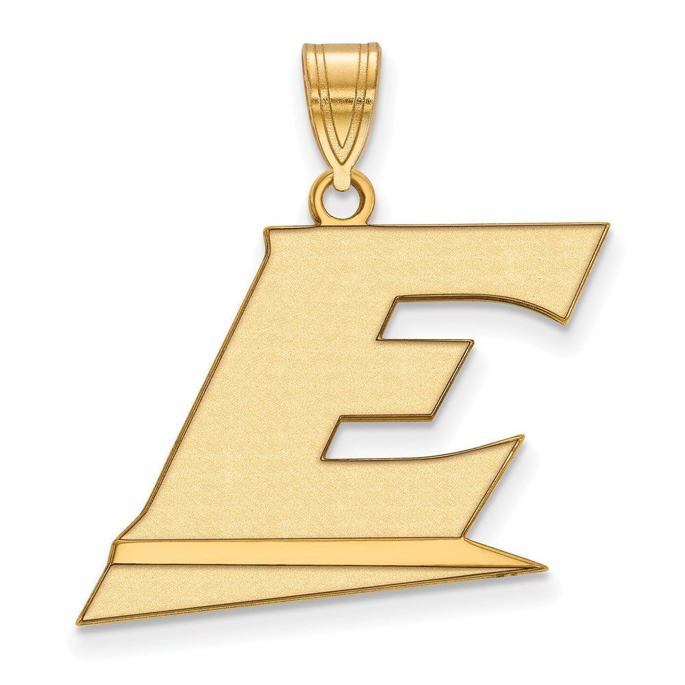 10K Gelbgold Logoart Eastern Kentucky University Buchstabe E Groß Anhänger