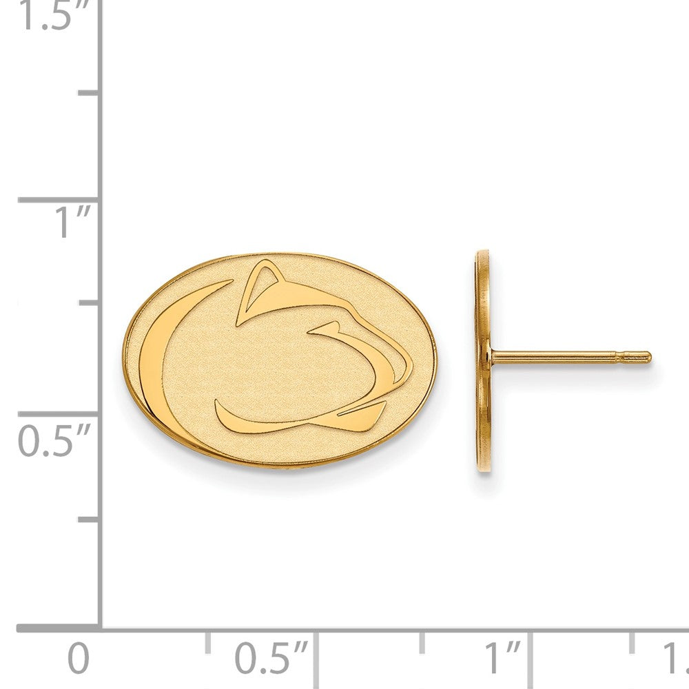 10K Gelbgold Logoart Penn State University Löwe Klein Ohrstecker