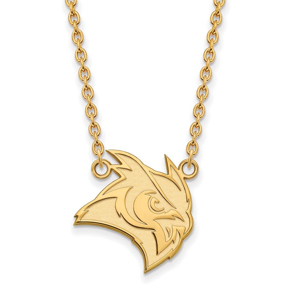 10K Gelbgold Logoart Rice University Eule Groß Anhänger 18 Zoll Halskette