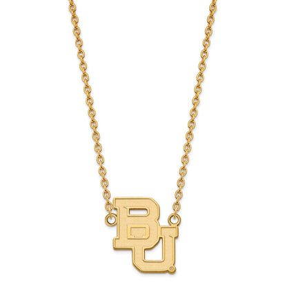 10K Gelbgold Logoart Baylor University Bears Groß Anhänger 18 Zoll Halskette