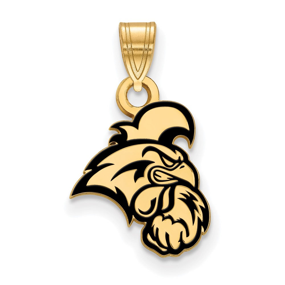 Vergoldet Sterlingsilber Logoart Coastal Carolina University Chanticleer Klein Emailliert Anhänger