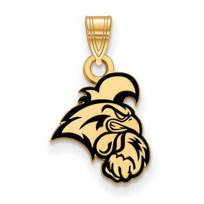 Vergoldet Sterlingsilber Logoart Coastal Carolina University Chanticleer Klein Emailliert Anhänger