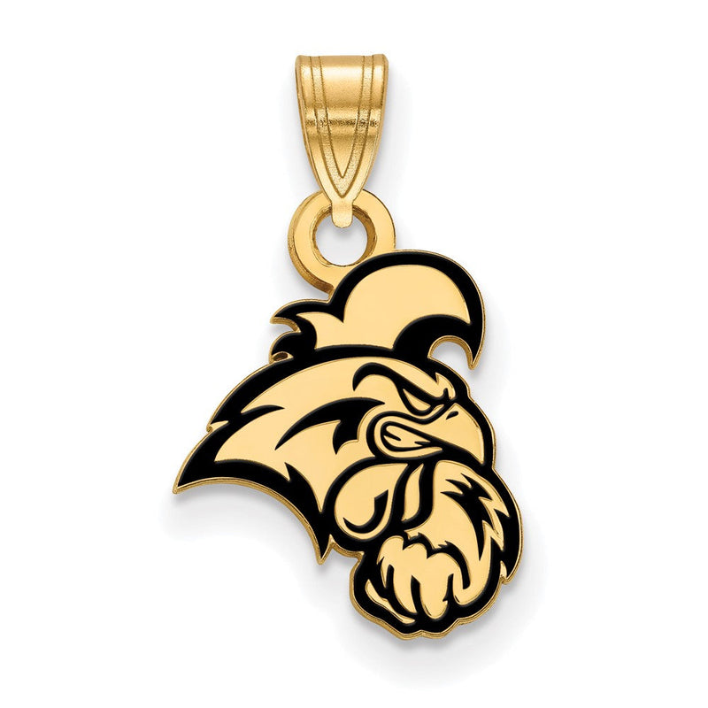 Vergoldet Sterlingsilber Logoart Coastal Carolina University Chanticleer Klein Emailliert Anhänger