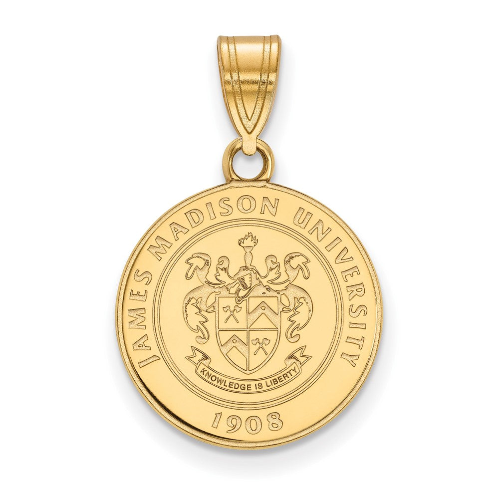 Vergoldet Sterlingsilber Logoart James Madison University Mittel Wappen Anhänger