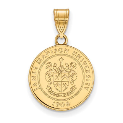 Vergoldet Sterlingsilber Logoart James Madison University Mittel Wappen Anhänger
