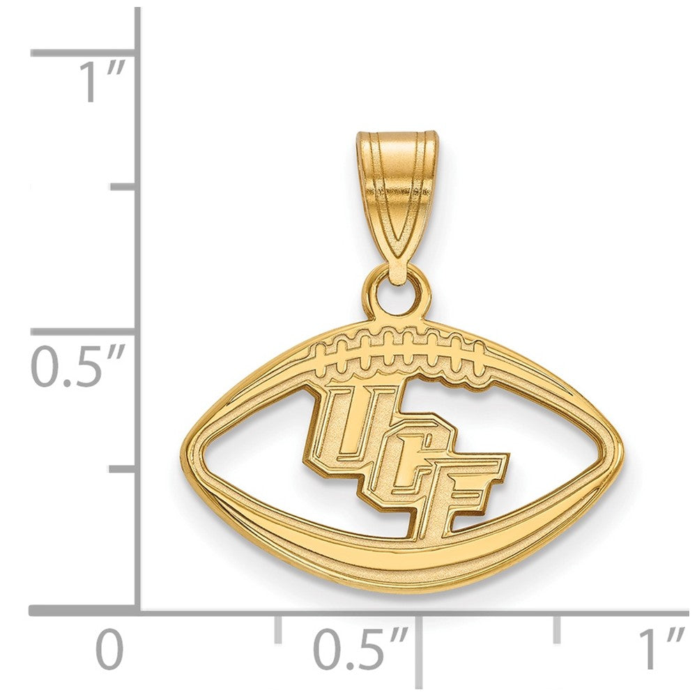 Vergoldet Sterlingsilber Logoart University Of Central Florida U C F Football Anhänger