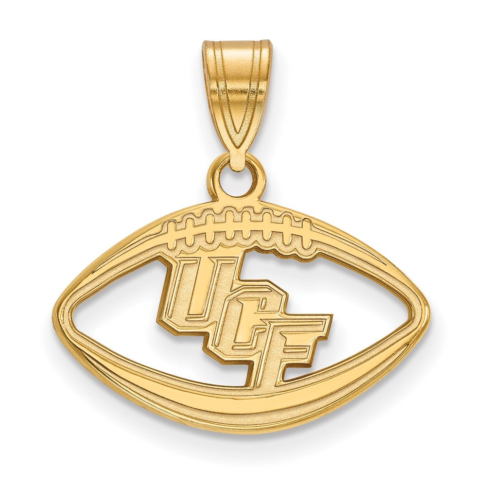 Vergoldet Sterlingsilber Logoart University Of Central Florida U C F Football Anhänger