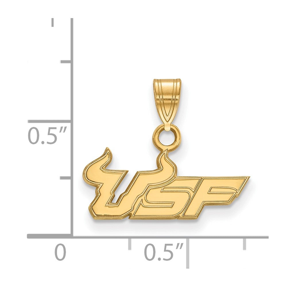 Vergoldet Sterlingsilber Logoart University Of South Florida U S F Klein Anhänger