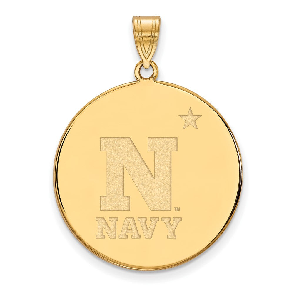 10K Gelbgold Logoart Us Naval Akademie Extra Groß Plättchen Anhänger