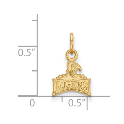 10K Gelbgold Logoart Furman University Paladins Extra Klein Anhänger