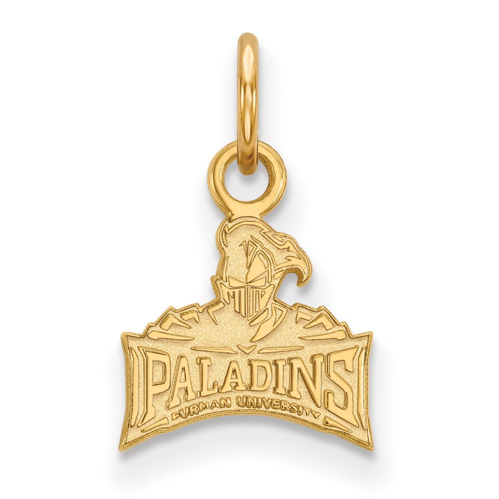 14K Gelbgold Logoart Furman University Paladins Extra Klein Anhänger