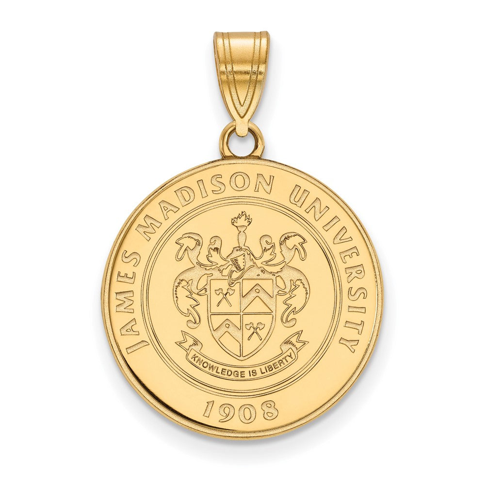 Vergoldet Sterlingsilber Logoart James Madison University Groß Wappen Anhänger