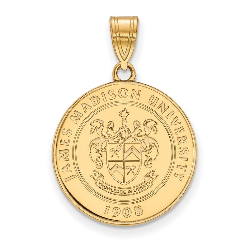 Vergoldet Sterlingsilber Logoart James Madison University Groß Wappen Anhänger