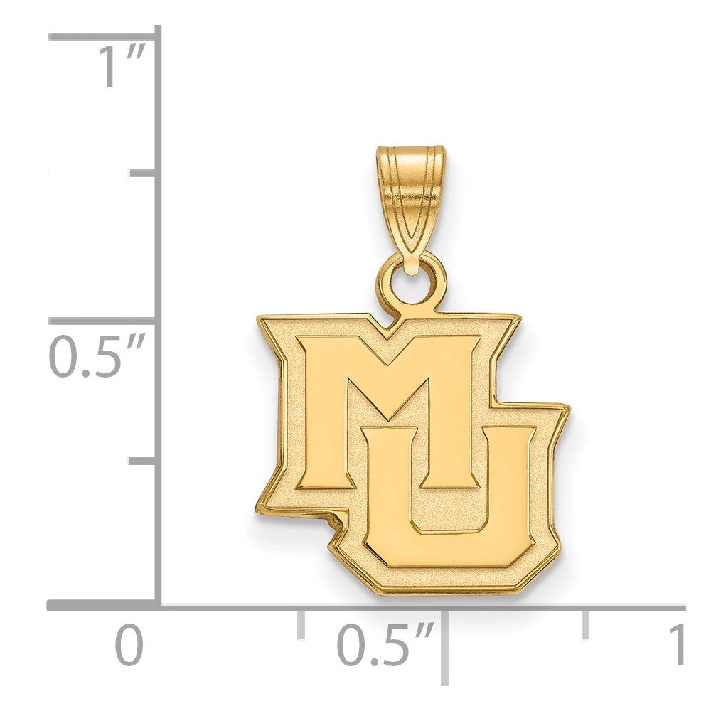 14K Gelbgold Logoart Marquette University M U Klein Anhänger