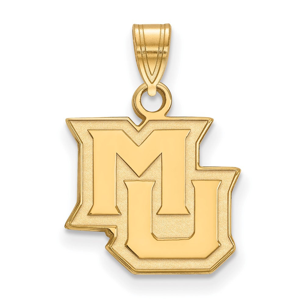 10K Gelbgold Logoart Marquette University M U Klein Anhänger