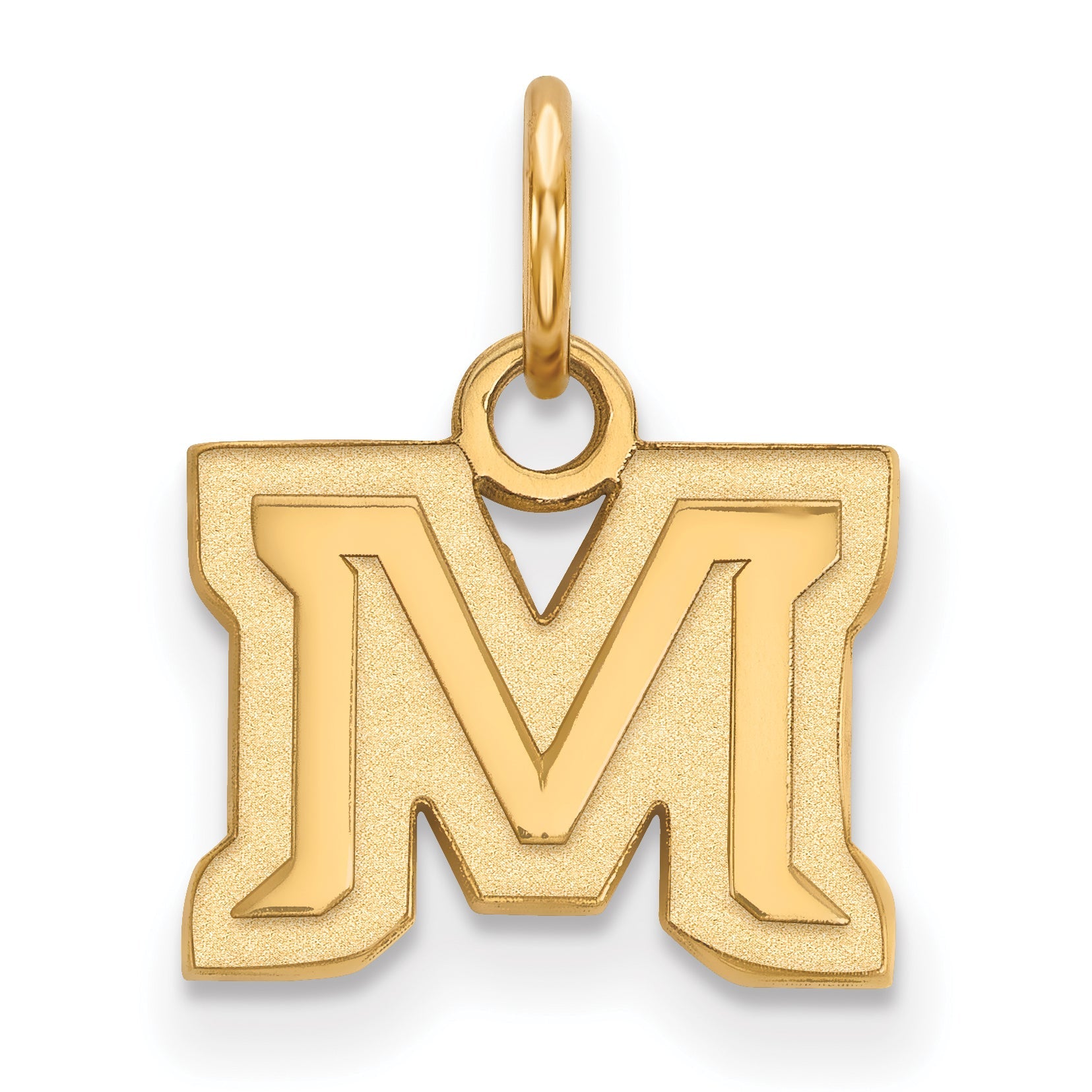14K Gelbgold Logoart Montana State University Buchstabe M Extra Klein Anhänger