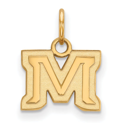 14K Gelbgold Logoart Montana State University Buchstabe M Extra Klein Anhänger