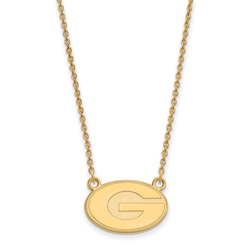 10K Gelbgold Logoart University Of Georgia Buchstabe G Klein Anhänger 18 Zoll Halskette