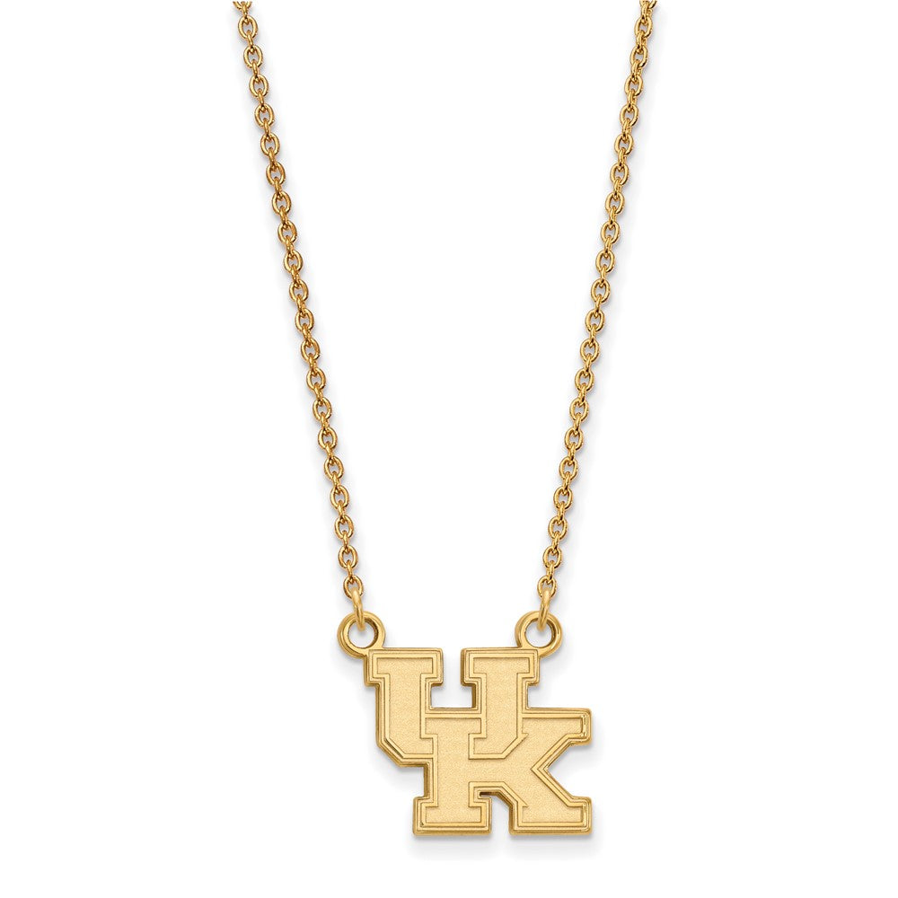Vergoldet Sterlingsilber Logoart University Of Kentucky U K Klein Anhänger 18 Zoll Halskette