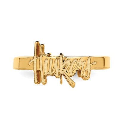 Vergoldet Sterlingsilber Logoart University Of Nebraska Huskers Zehenring