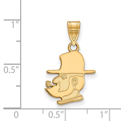 10K Gelbgold Logoart Appalachian State University Mountaineer Mittel Anhänger