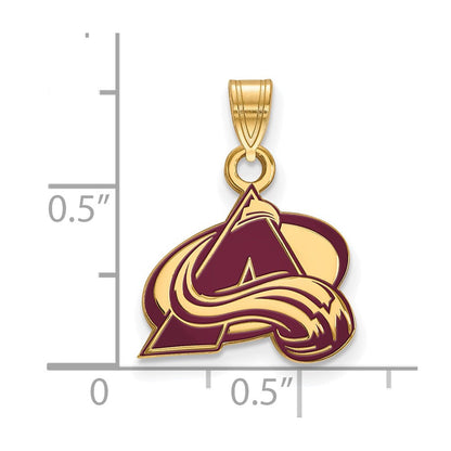 Vergoldet Sterlingsilber Nhl Logoart Colorado Avalanche Buchstabe A Klein Emailliert Anhänger