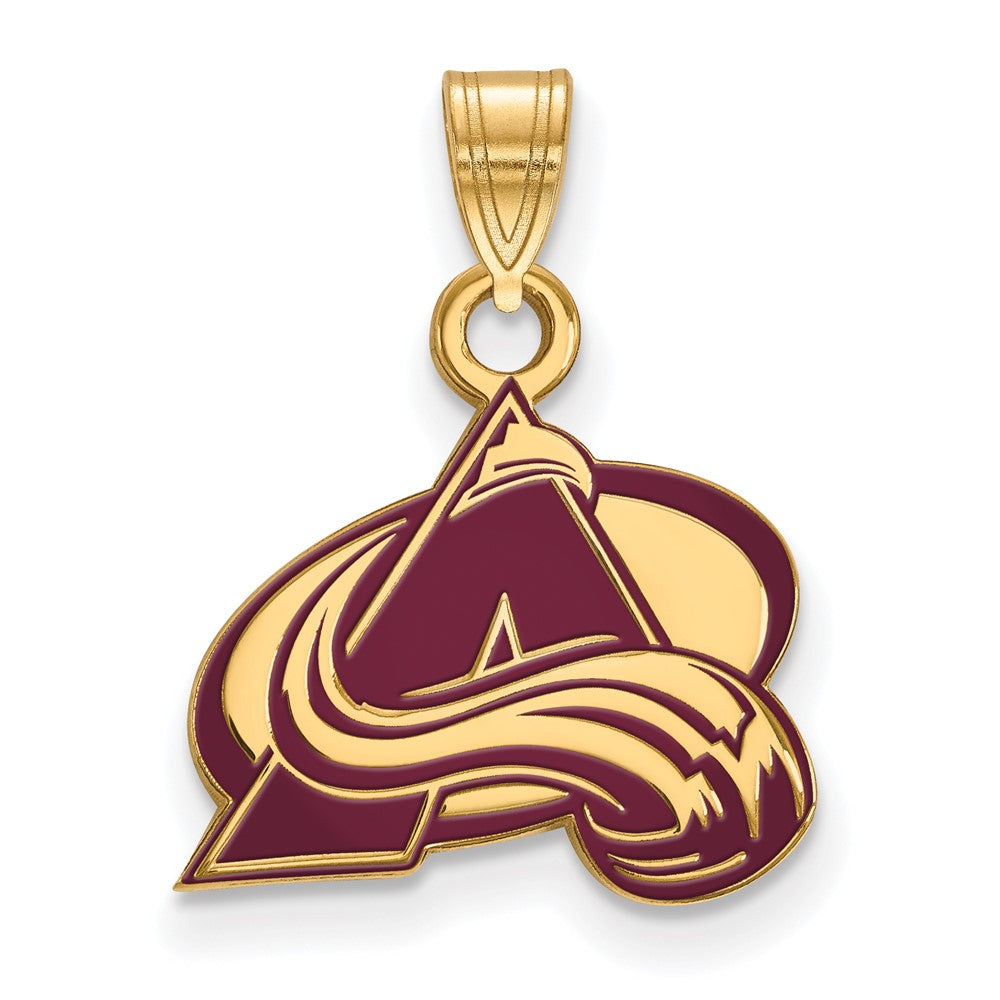 Vergoldet Sterlingsilber Nhl Logoart Colorado Avalanche Buchstabe A Klein Emailliert Anhänger