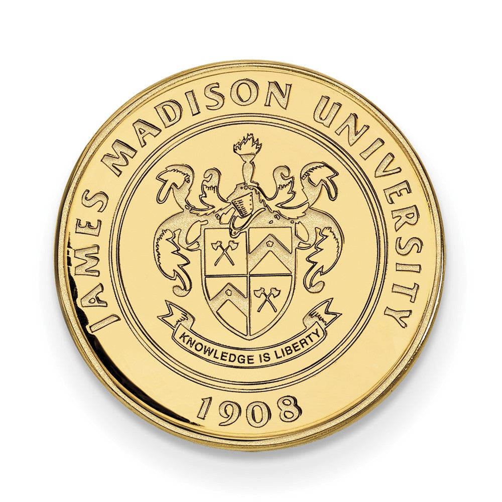 14K Gelbgold Gold Logoart James Madison University Wappen Anstecknadel