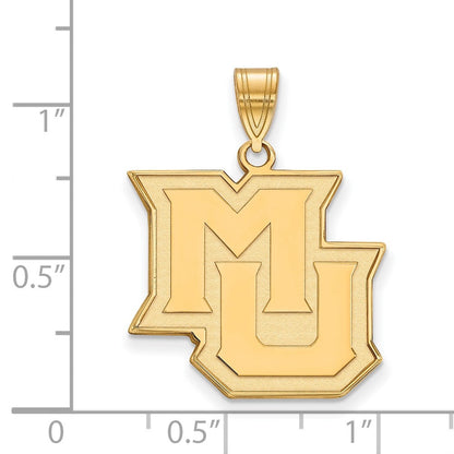 14K Gelbgold Logoart Marquette University M U Groß Anhänger