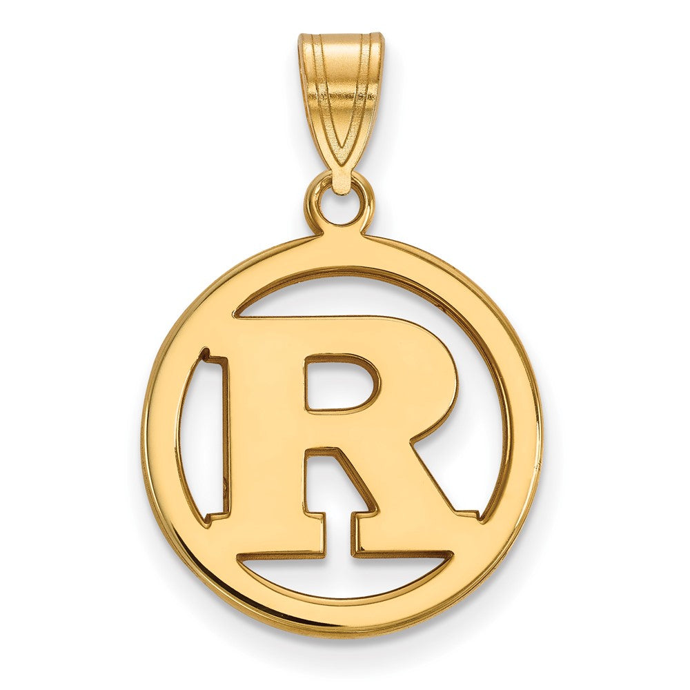 Vergoldet Sterlingsilber Logoart Rutgers University Buchstabe R Mittel Kreis Anhänger