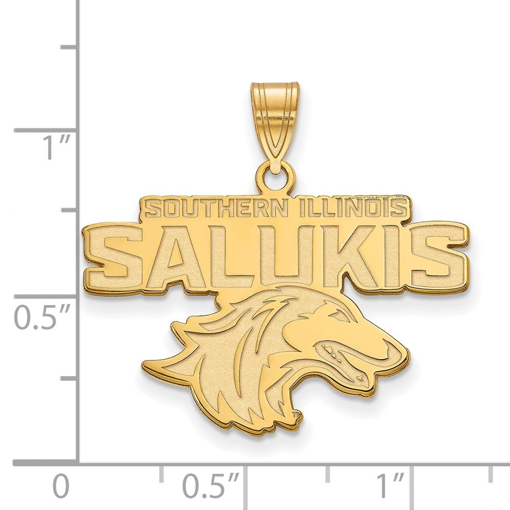 10K Gelbgold Logoart Southern Illinois University Salukis Groß Anhänger