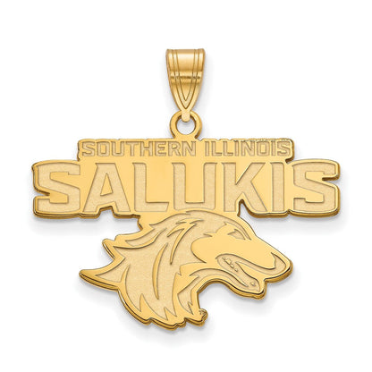 10K Gelbgold Logoart Southern Illinois University Salukis Groß Anhänger