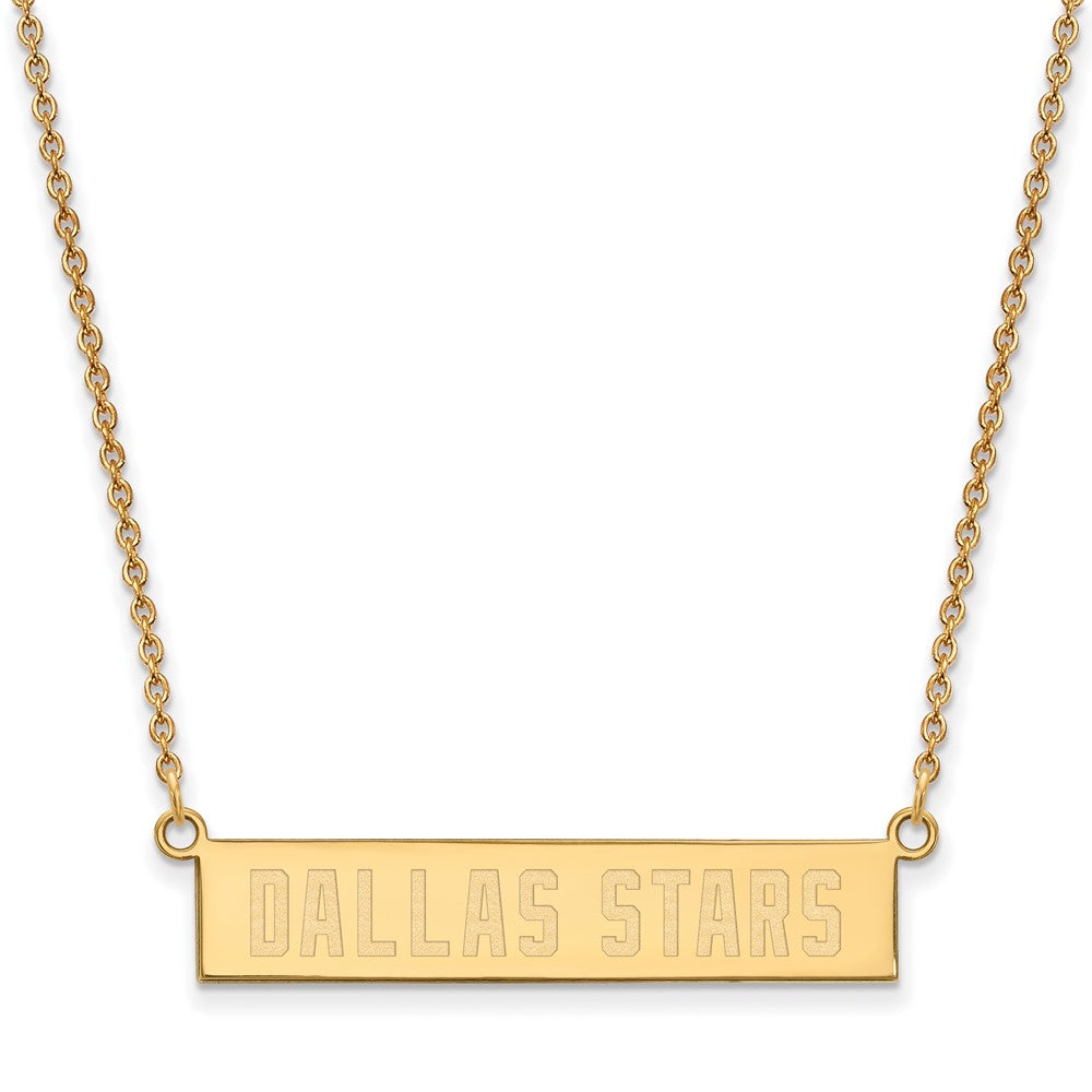 Vergoldet Sterlingsilber Nhl Logoart Dallas Sterne Klein Stab 18 Zoll Halskette