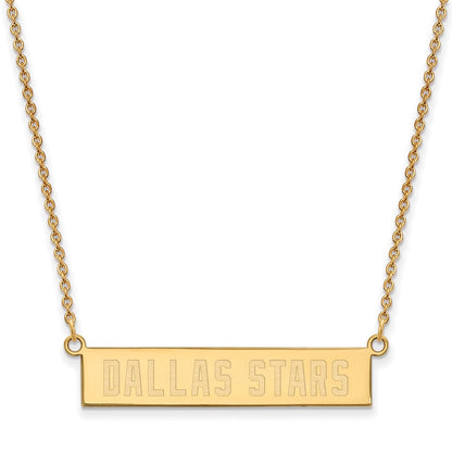 Vergoldet Sterlingsilber Nhl Logoart Dallas Sterne Klein Stab 18 Zoll Halskette