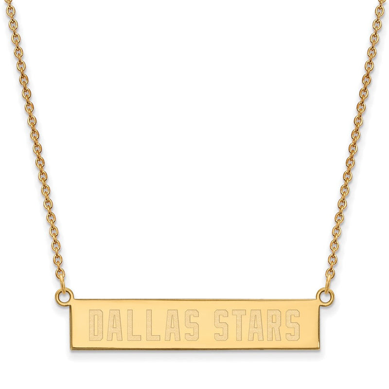 Vergoldet Sterlingsilber Nhl Logoart Dallas Sterne Klein Stab 18 Zoll Halskette