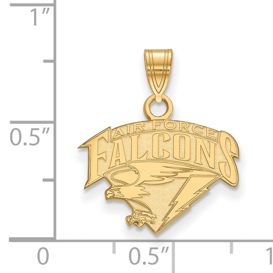 Vergoldet Sterlingsilber Logoart Vereinigt Staaten Luft Kraft Akademie Falcons Klein Anhänger