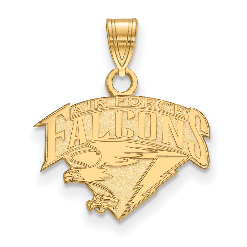Vergoldet Sterlingsilber Logoart Vereinigt Staaten Luft Kraft Akademie Falcons Klein Anhänger