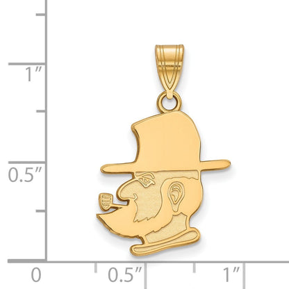 10K Gelbgold Logoart Appalachian State University Mountaineer Groß Anhänger