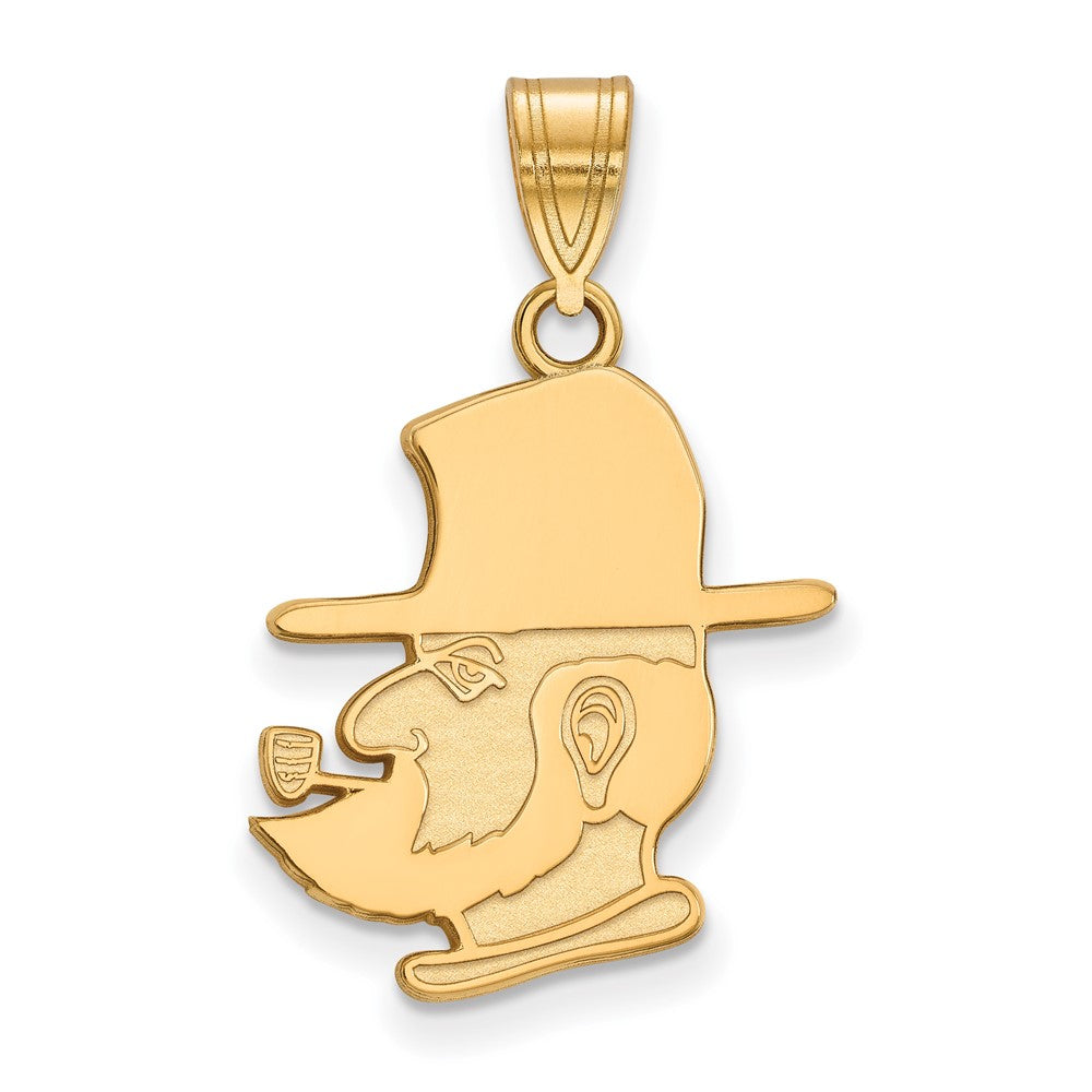 10K Gelbgold Logoart Appalachian State University Mountaineer Groß Anhänger